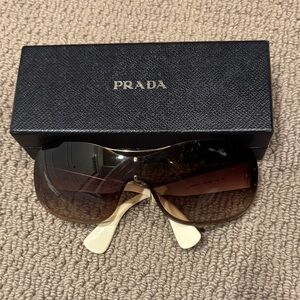 Prada Black and Cream Sunglasses